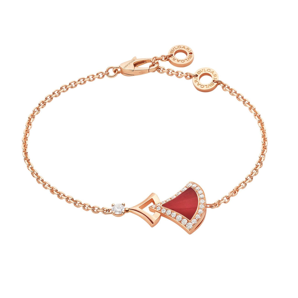 Bvlgari Rose Gold Divas Dream Diamond & Carnelian Bracelet