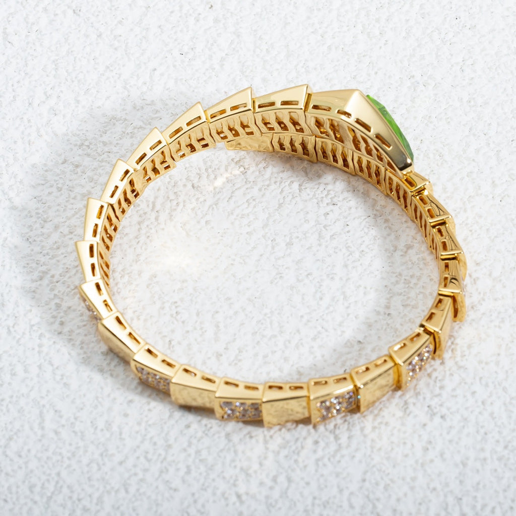 Bvlgari Serpenti Bracelet Gold Cubic Zirconia