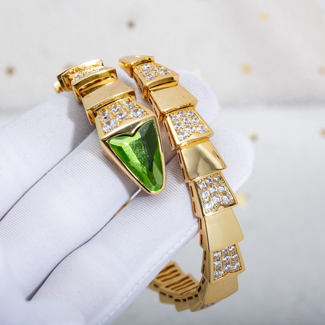 Bvlgari Serpenti Bracelet Gold Cubic Zirconia