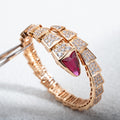 Bvlgari Serpenti Bracelet 8MM Rose Gold Cubic Zirconia