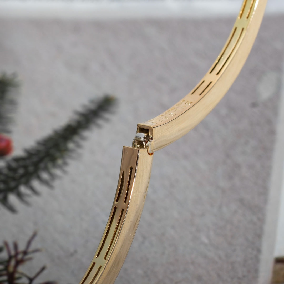 Bvlgari Serpenti Bracelet Pink Gold Cubic Zirconia Double Snake