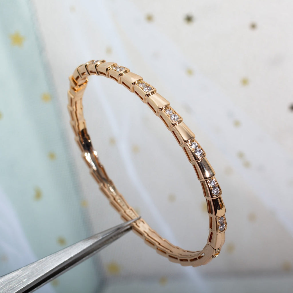 Bvlgari Serpenti Bracelet Pink Gold Cubic Zirconia