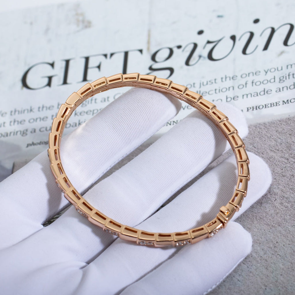 Bvlgari Serpenti Small Bracelet Pink Gold Cubic Zirconia