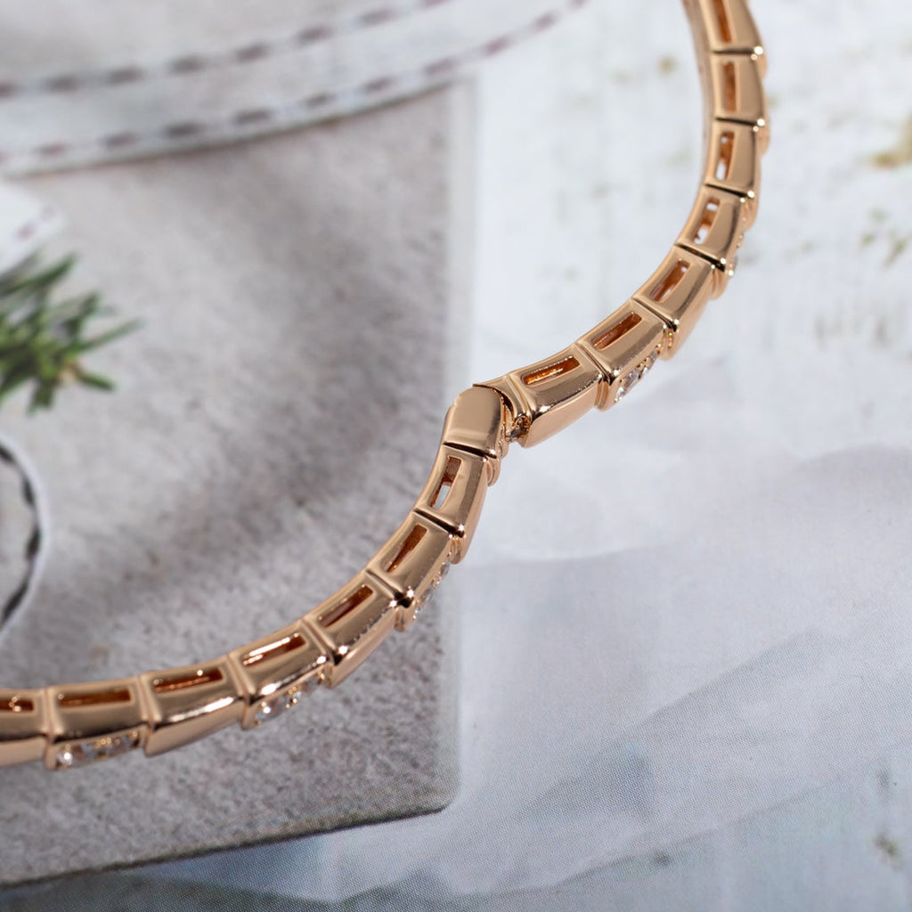Bvlgari Serpenti Bracelet Pink Gold Cubic Zirconia