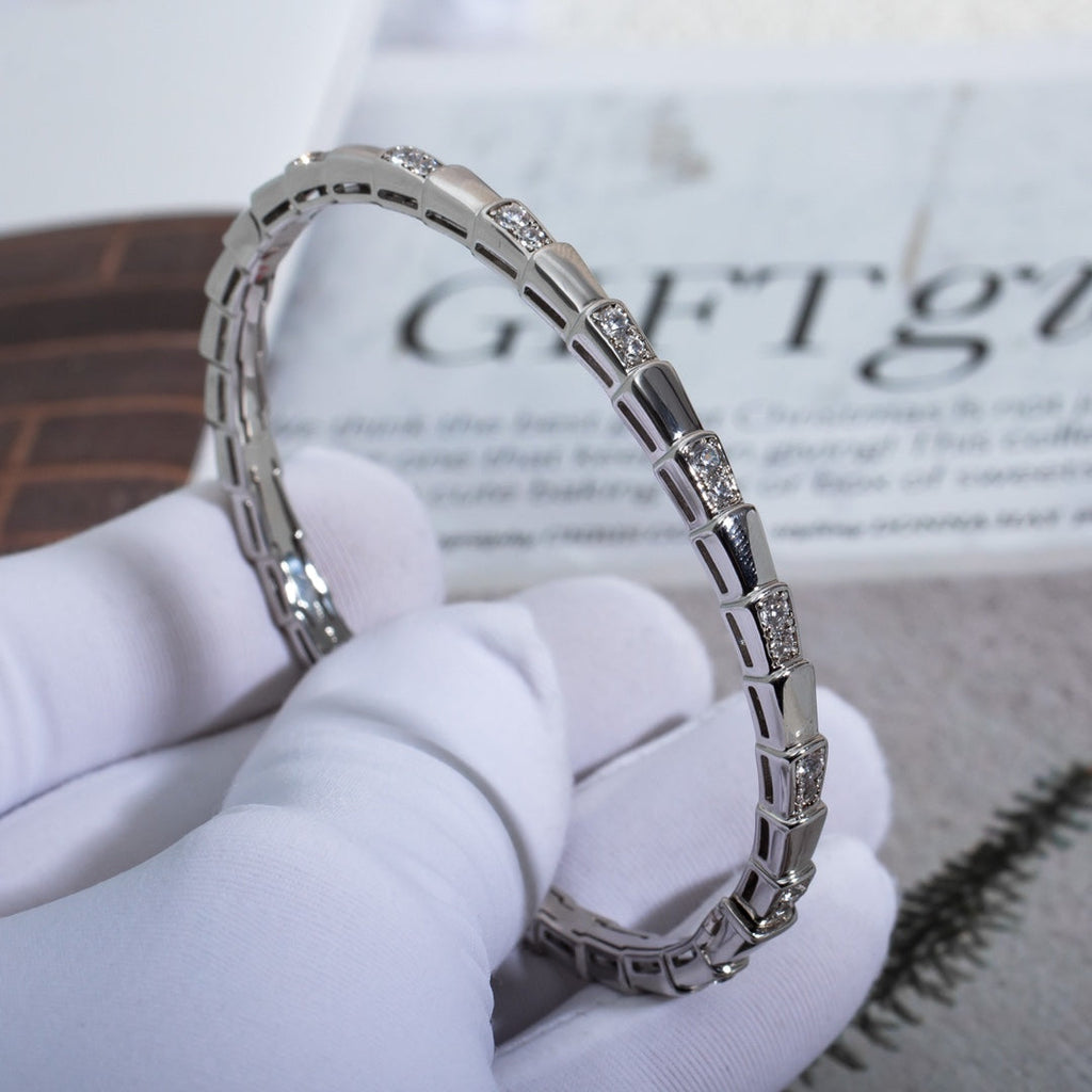 Bvlgari Serpenti Bracelet Silver Cubic Zirconia