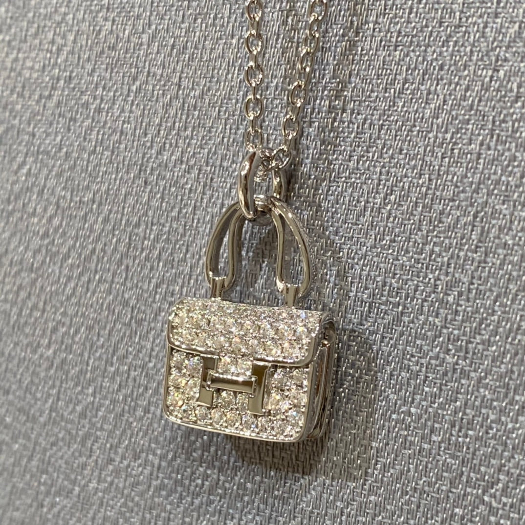 Hermes Constance Pendant Cubic Zirconia Necklace