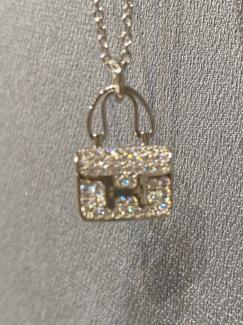 Hermes Constance Pendant Cubic Zirconia Necklace
