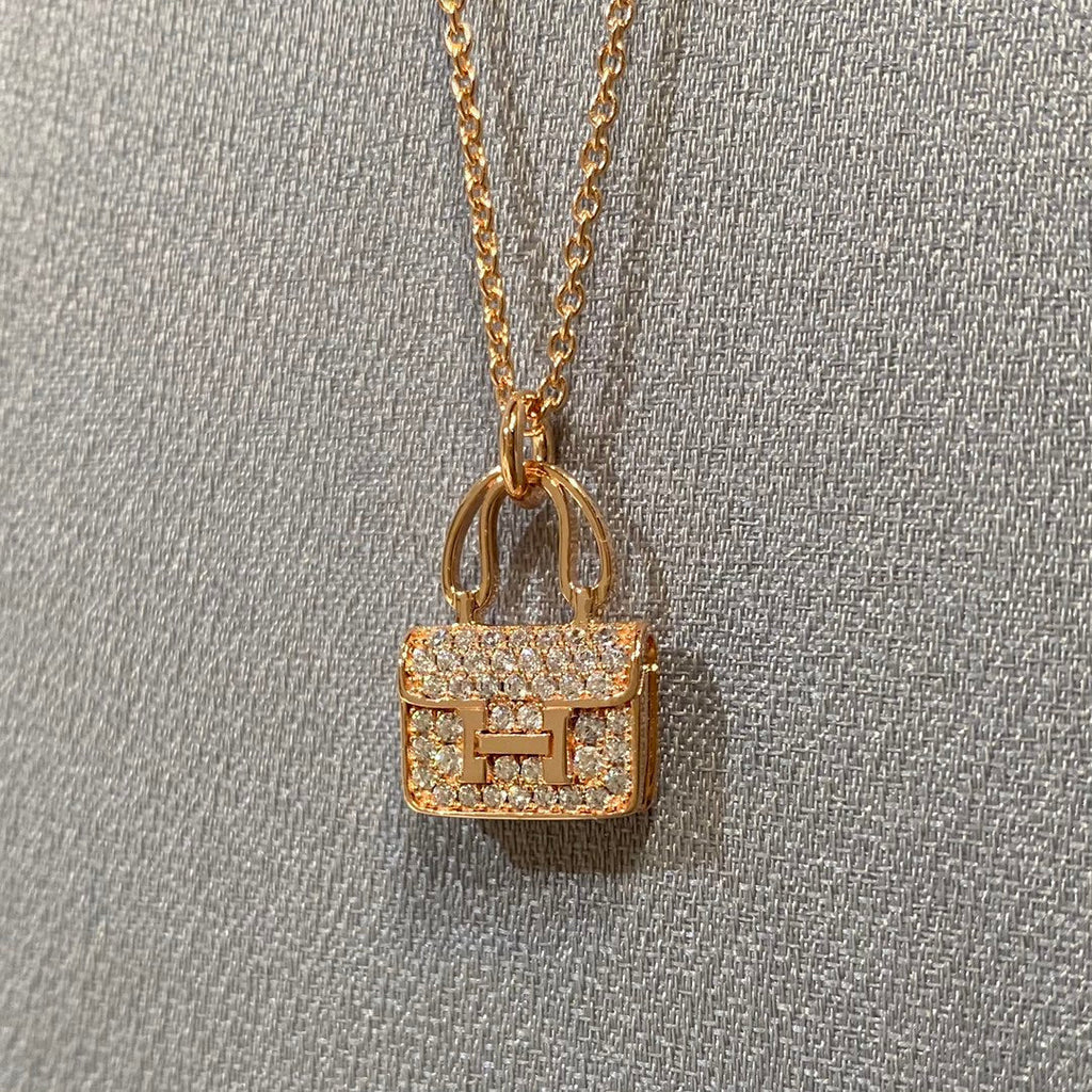 Hermes Constance Pendant Cubic Zirconia Necklace
