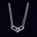 Tiffany Hardwear Double Link Pendant Silver Necklace - Style 2