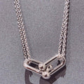 Tiffany Hardwear Double Link Pendant Silver Necklace - 68692512