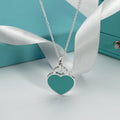 Tiffany Heart Pendant Silver Necklace