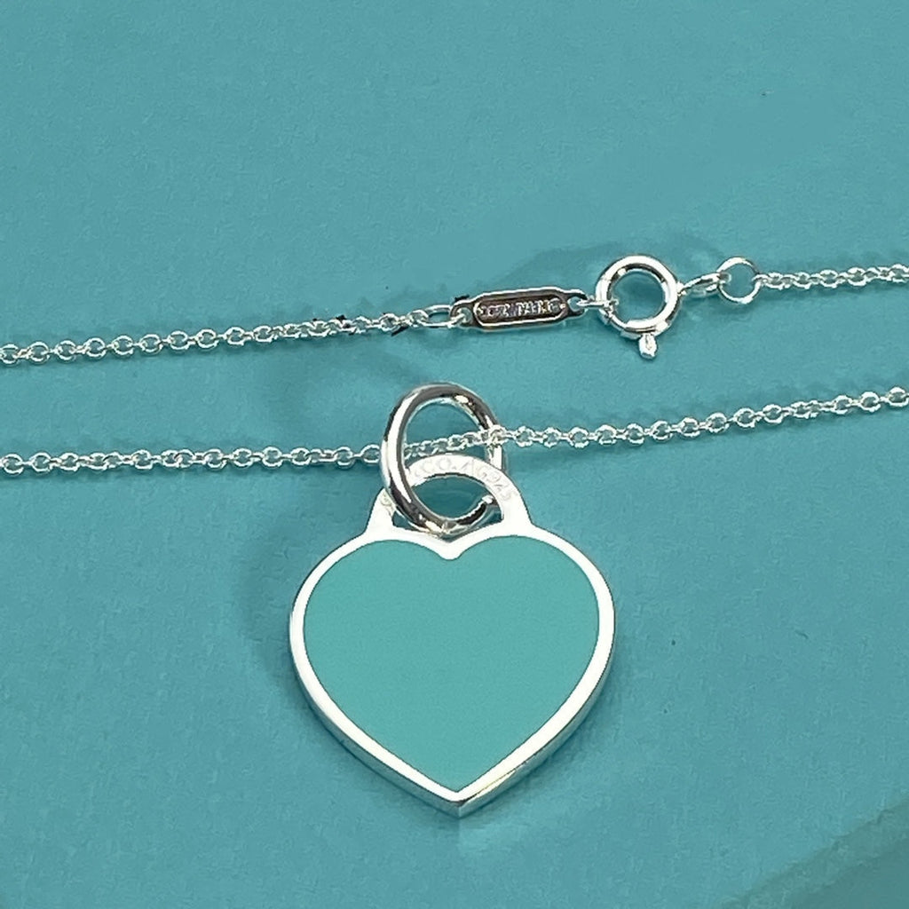 Tiffany Heart Pendant Silver Necklace