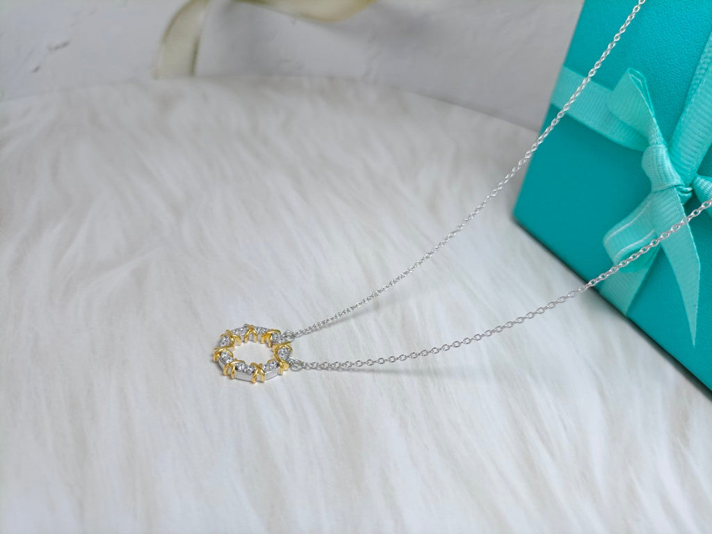 Tiffany Sixteen Stone Necklace Gold