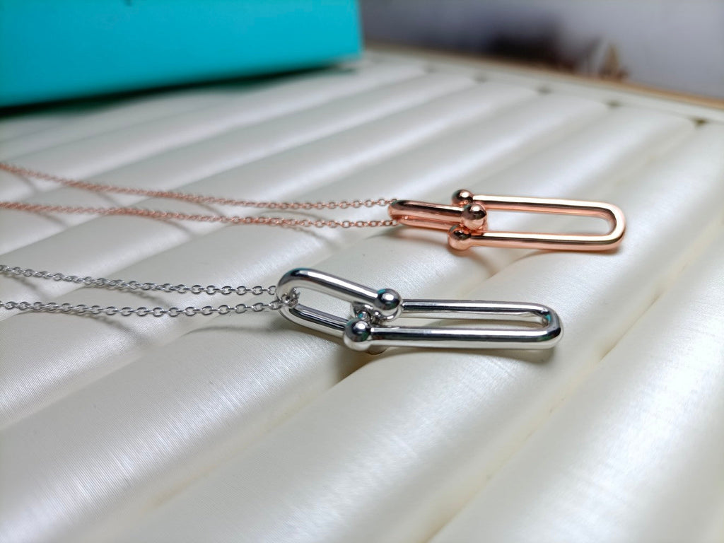 Tiffany Hardwear Drop Double Link Pendant Necklace