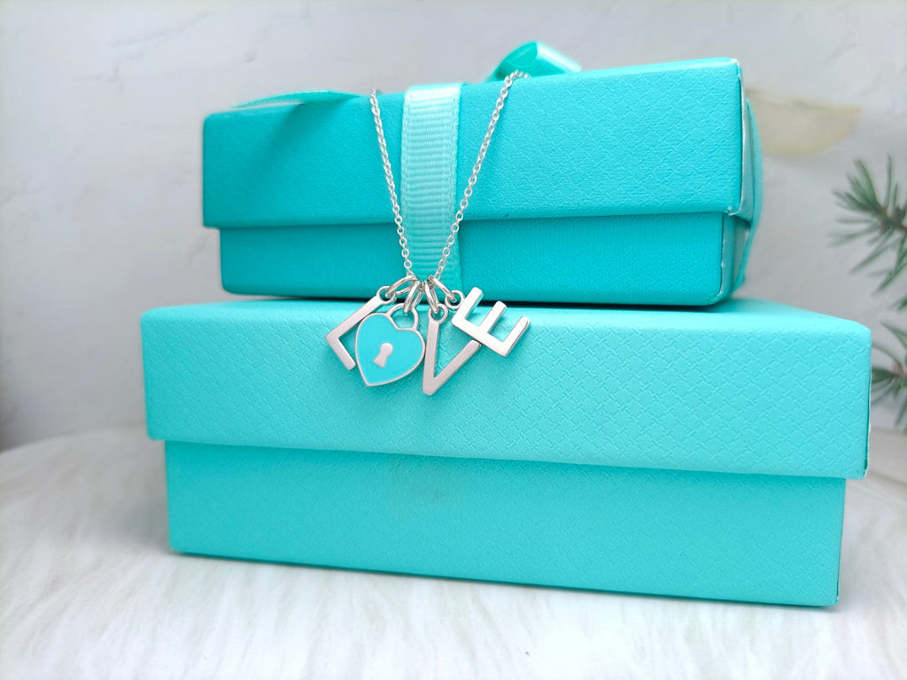 Tiffany Love Text Pendant Necklace