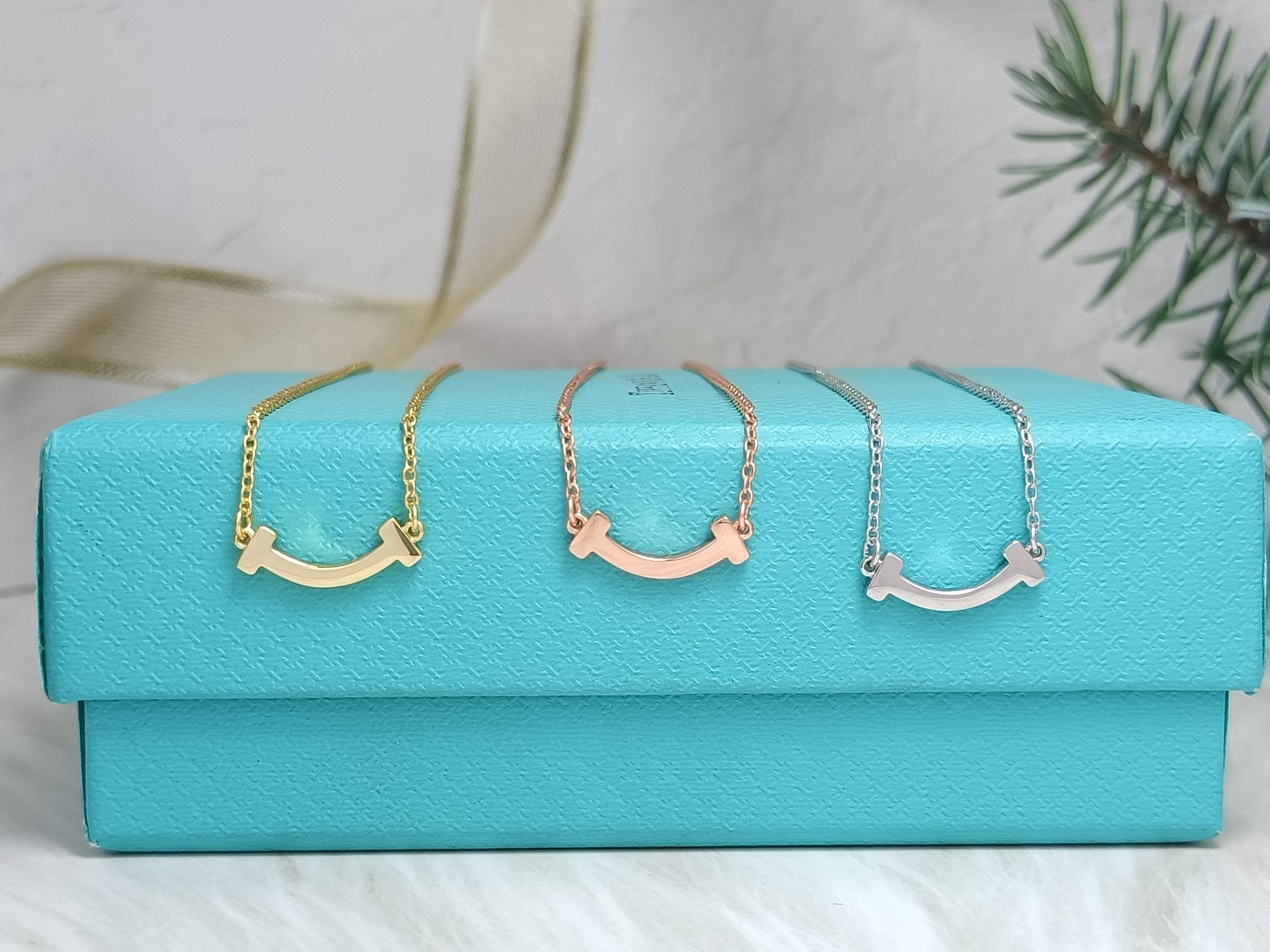 Tiffany Mini Smile Pendant Necklace