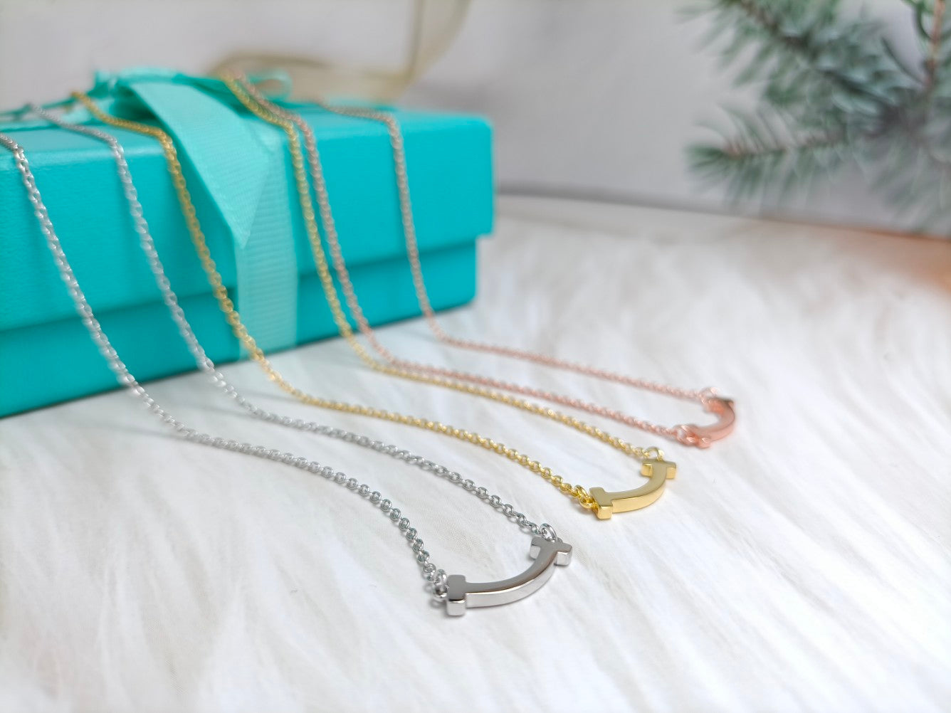 Tiffany Mini Smile Pendant Necklace
