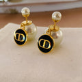 Dior CD Earrings MOP