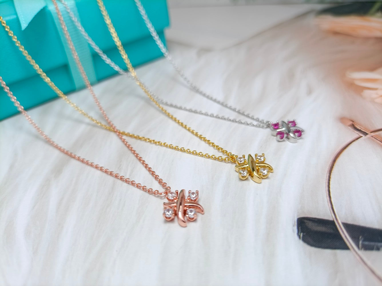 Tiffany Pinwheel Necklace Cubic Zirconia