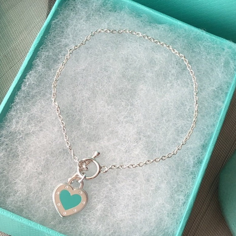 Tiffany Love Heart Blue Bracelet