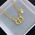 Dior CD Pendant MOP Star Gold Necklace