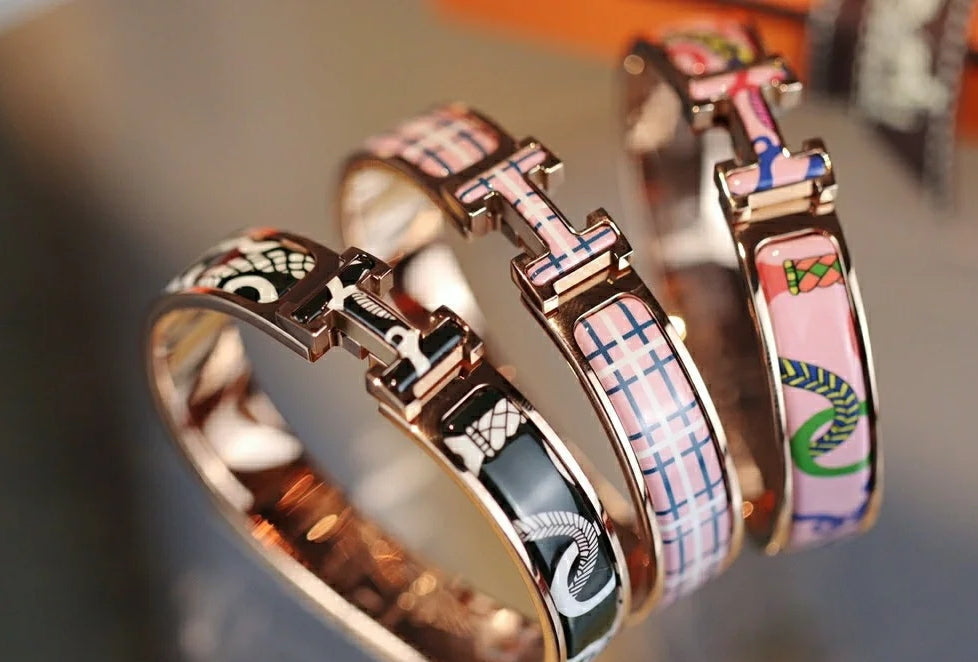 Hermes H Tartan Bracelet 12MM