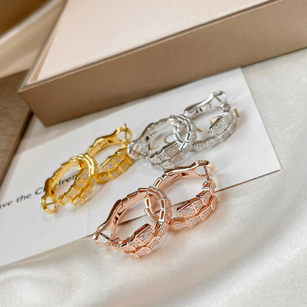 Bvlgari Serpenti Earrings Cubic Zirconia