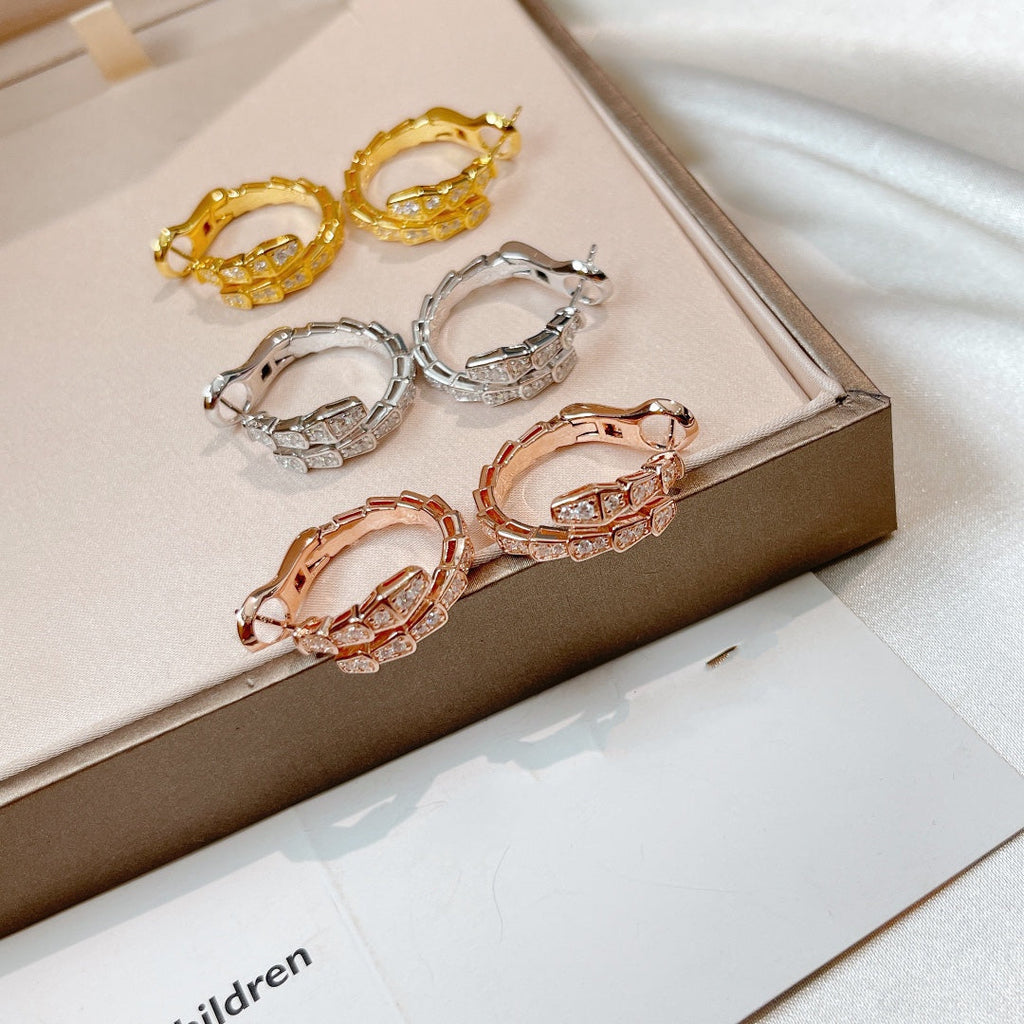Bvlgari Serpenti Earrings Cubic Zirconia