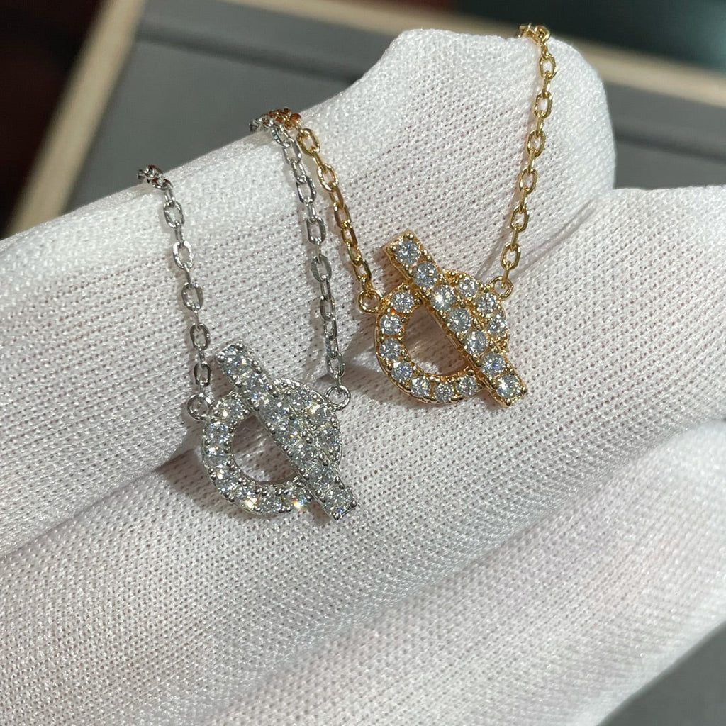 Hermes Echappee Necklace Cubic Zirconia