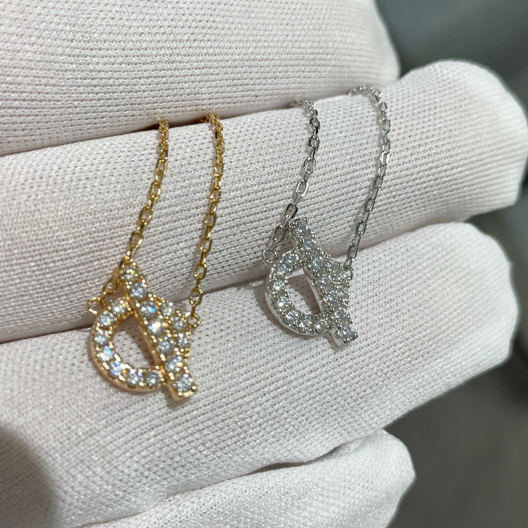 Hermes Echappee Necklace Cubic Zirconia