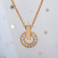 Bvlgari Gari Necklace Pink Gold Cubic Zirconia