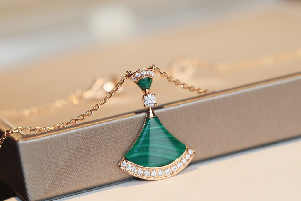 Bvlgari Dream Necklace Malachite Cubic Zirconia