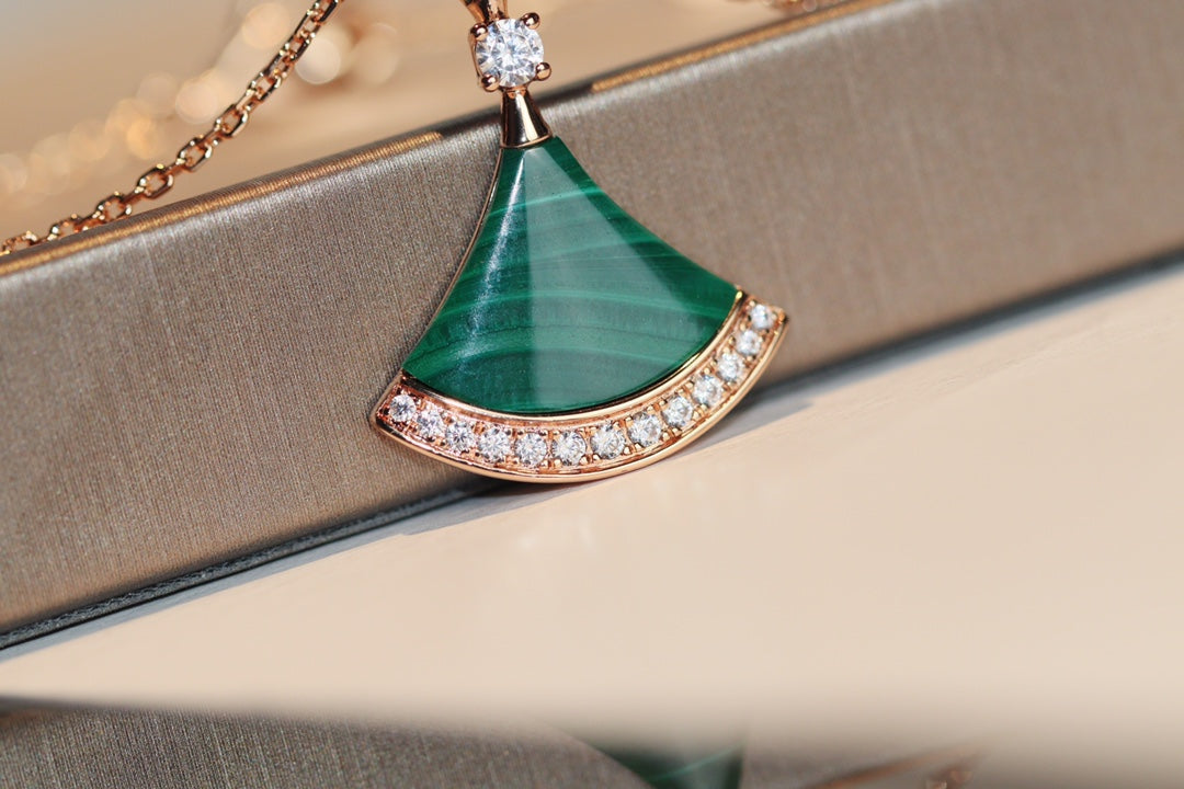 Bvlgari Dream Necklace Malachite Cubic Zirconia