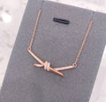 Tiffany Knot Necklace Cubic Zirconia