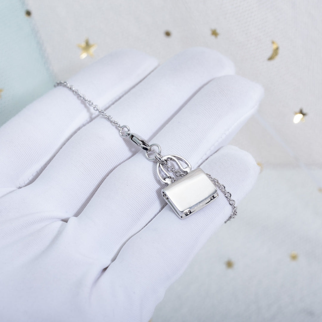 Hermes Amulette Constance Pendant Silver Necklace