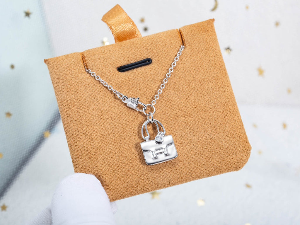 Hermes Amulette Pendant Silver Necklace