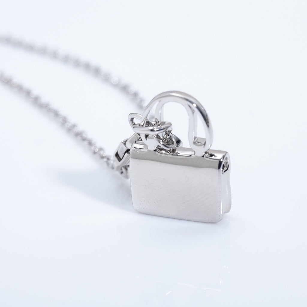 Hermes Amulette Pendant Silver Necklace