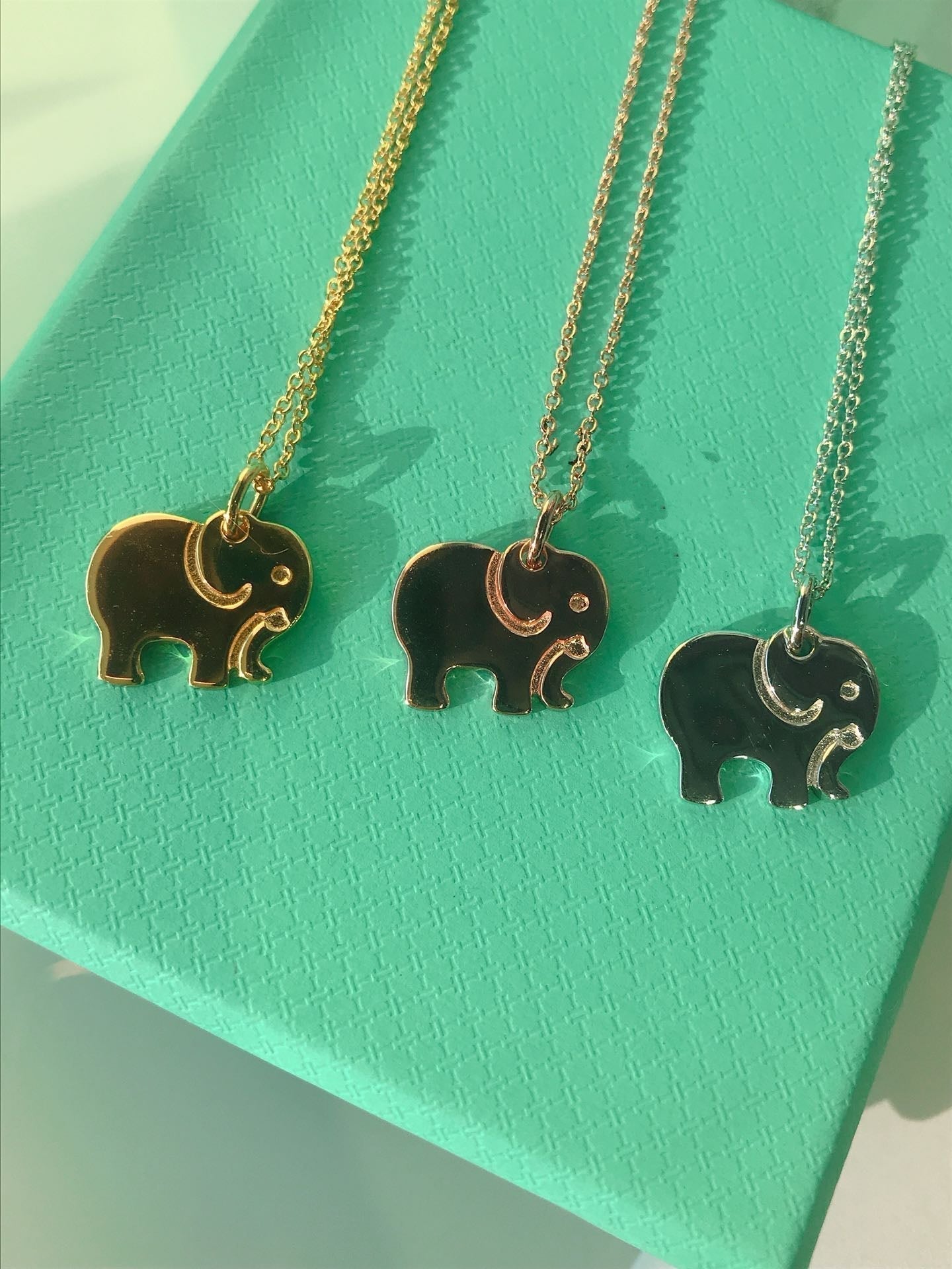 Tiffany Elephant Pendant Necklace