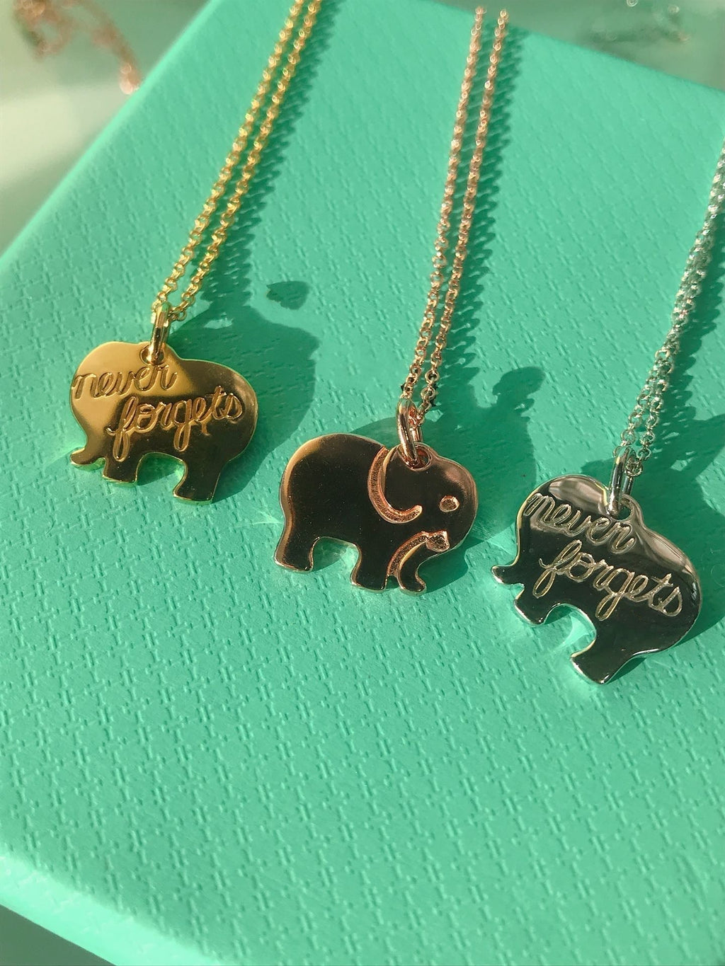 Tiffany Elephant Pendant Necklace