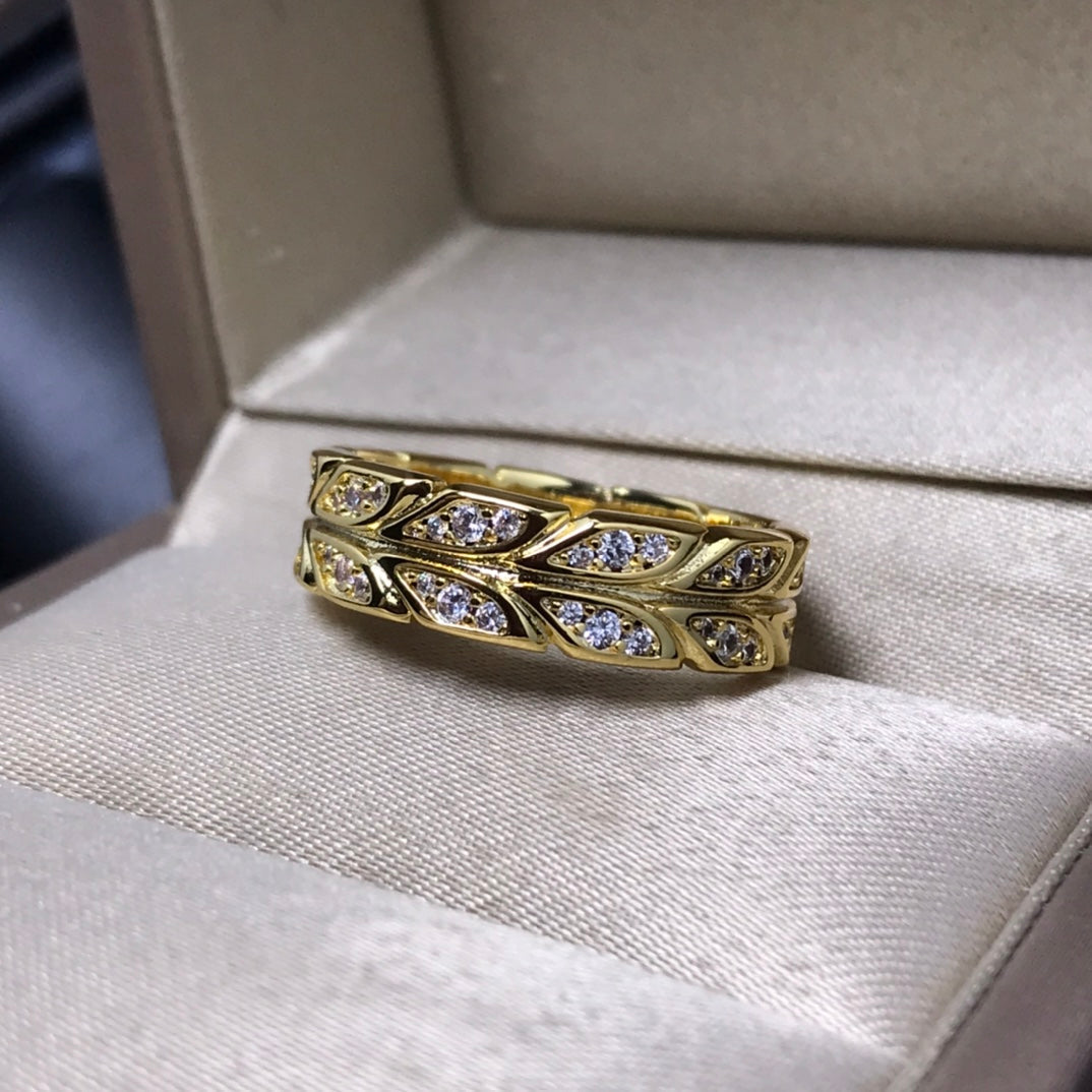 Tiffany Olive Leaf Ring Cubic Zirconia