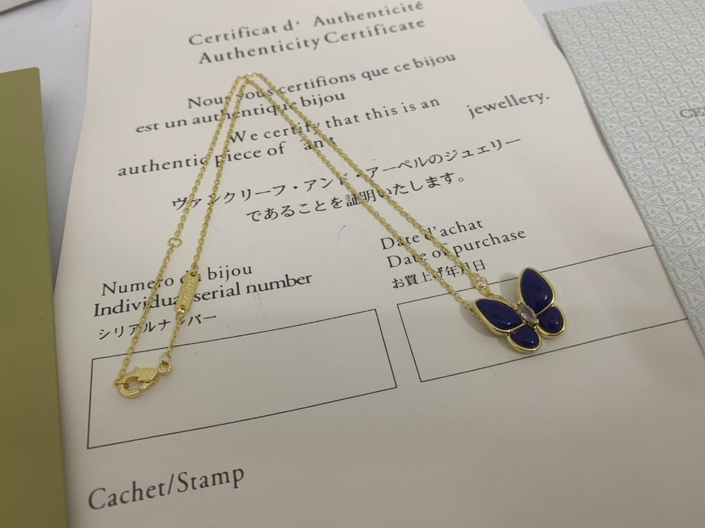 Gucci Blue Butterfly Necklace