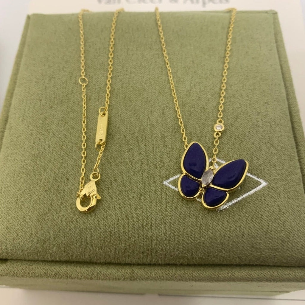 Gucci Blue Butterfly Necklace