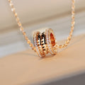 Bvlgari Zero 1 Rock Pendant Pink Gold Necklace
