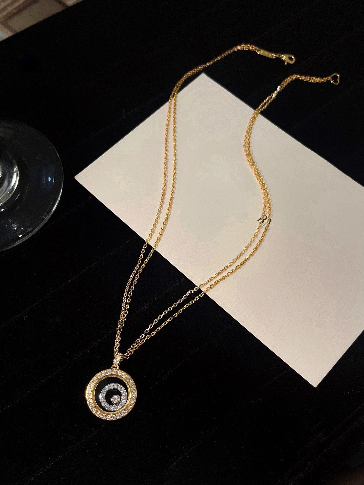 Chopard Happy Heart Cubic Zirconia Gold Necklace