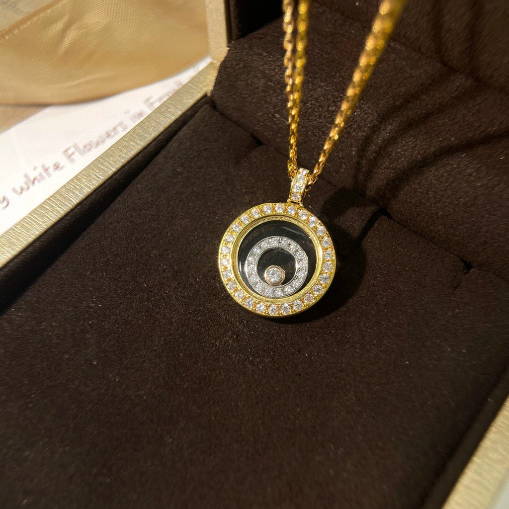 Chopard Happy Heart Cubic Zirconia Gold Necklace