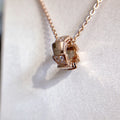 Bvlgari Serpenti Pendant Cubic Zirconia Pink Gold Necklace
