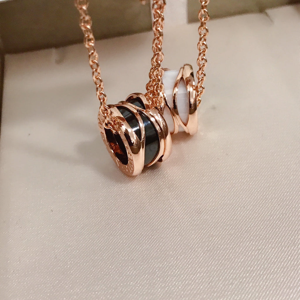 Bvlgari Zero 1 Four Band Pink Gold Ceramic