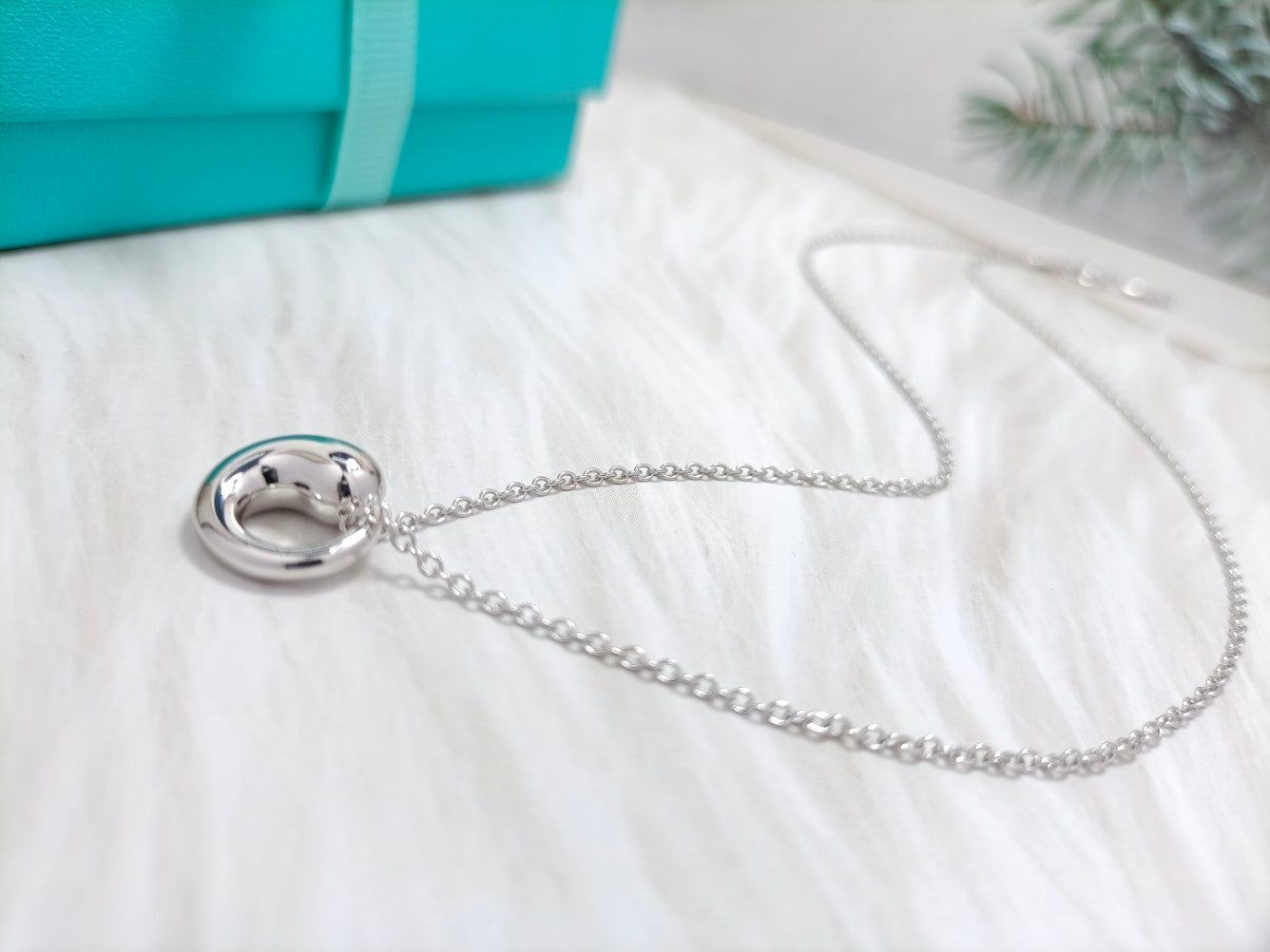 Tiffany Snail Pendant Silver Necklace