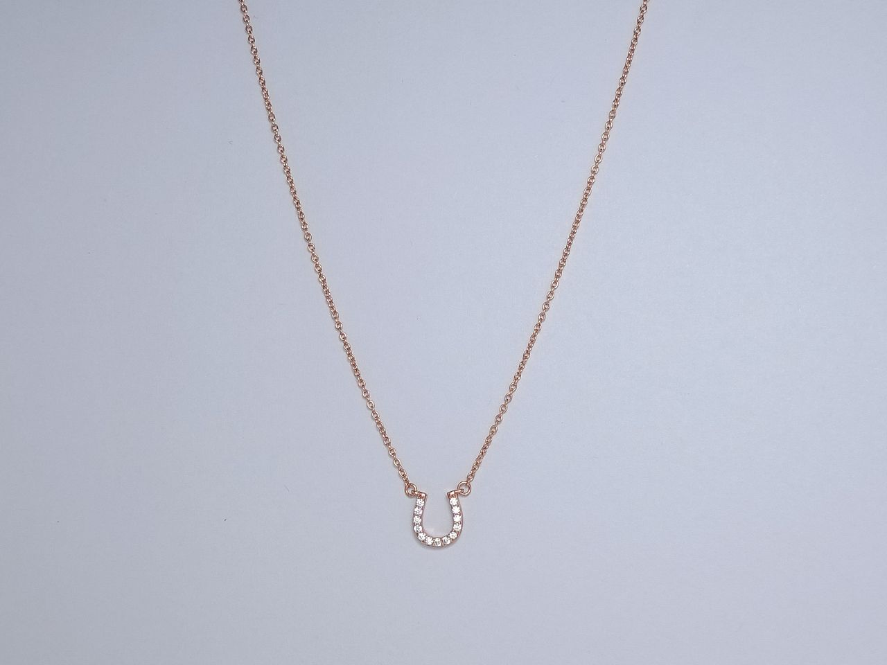 Tiffany U Cubic Zirconia Pendant Necklace