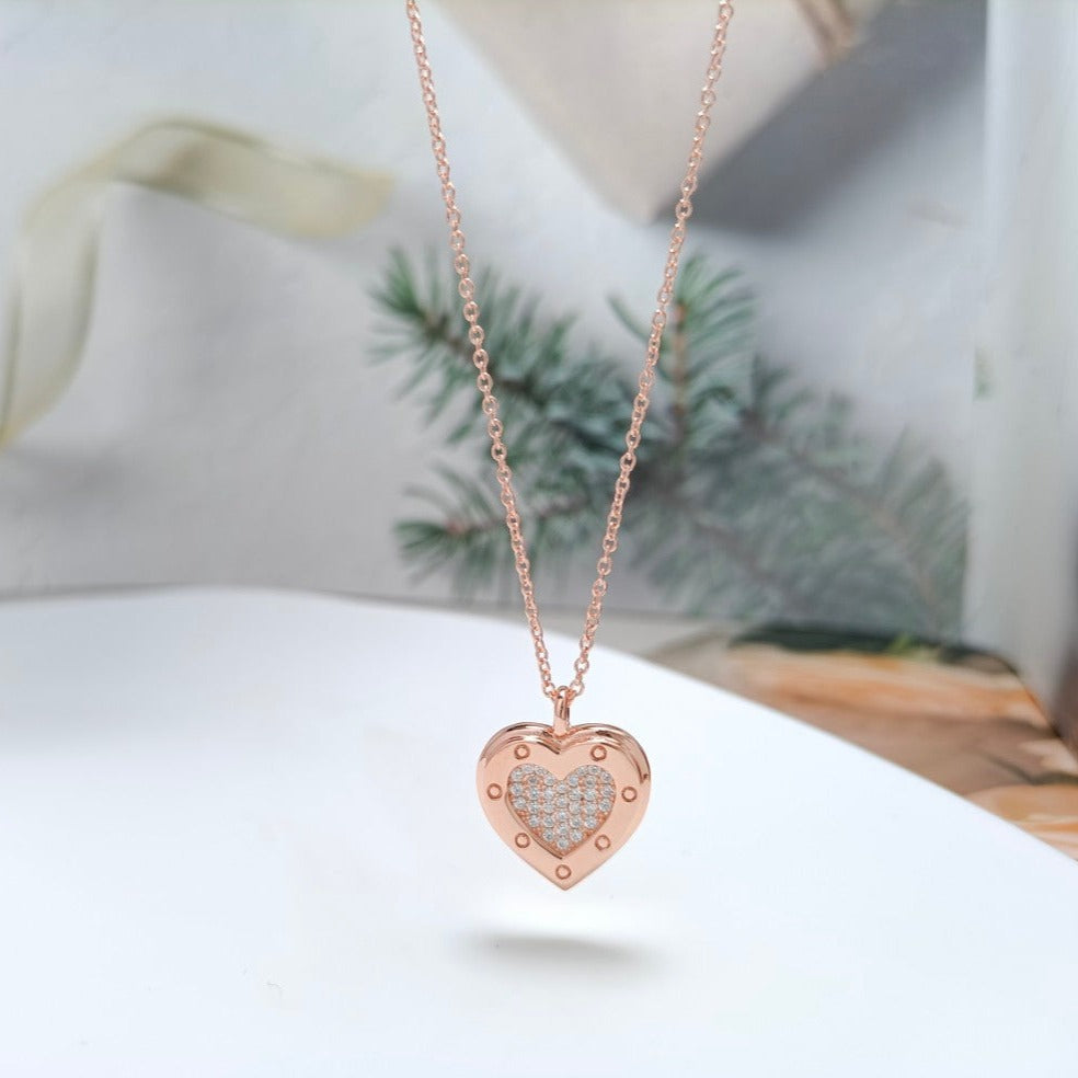 Tiffany Heart Cubic Zirconia Pendant Necklace
